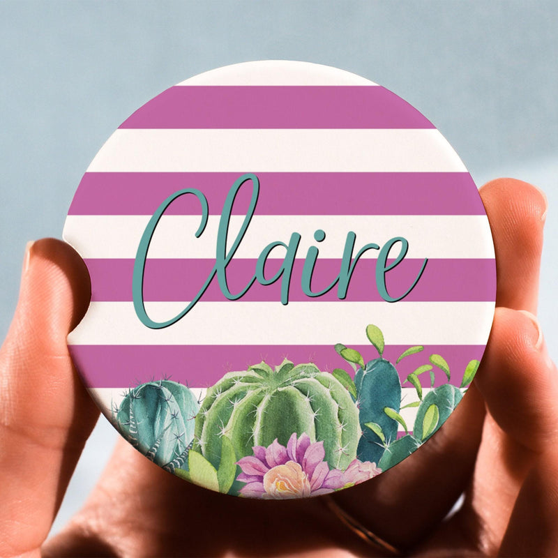 Boho Car Coasters: Rubber & Sandstone Car Decor