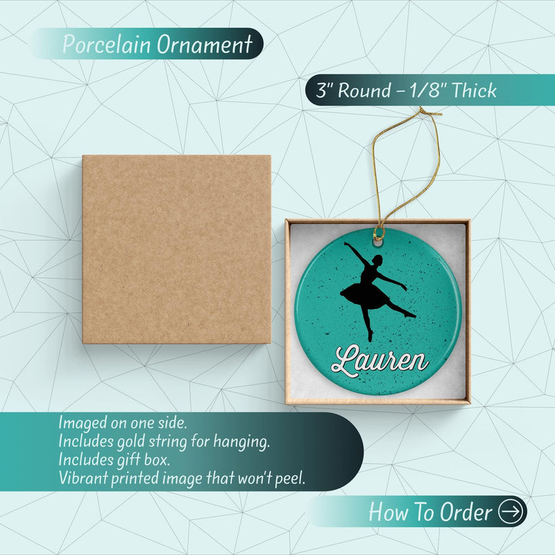 Ballet Ballerina Ornament - Personalized Name Dance Gift