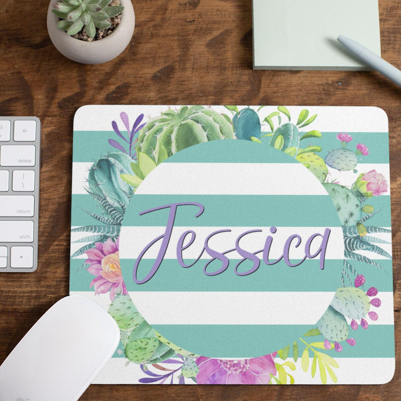 Cactus Mouse Pad Personalized Mousepad Birthday Gift Wedding Gift Unique Gift Personalized Gift Gift for Her Mom Gift MP78