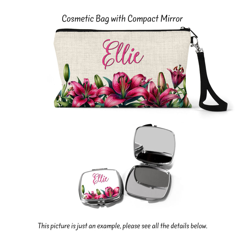 Lily Birth Flower Makeup Bag - Perfect Bridesmaid & Wedding Gift