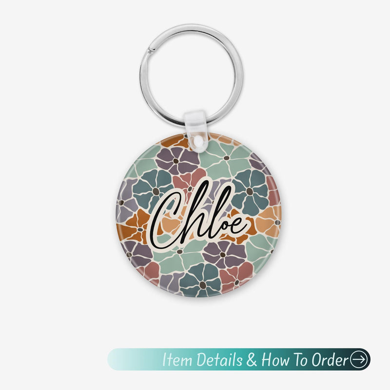 Custom Name Keychain – Cute Acrylic Keychain, Bridesmaid Gift, Shabby Chic Bag Charm