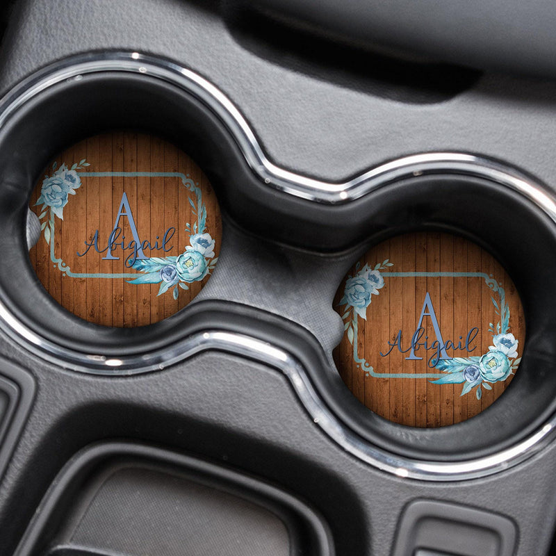 Boho Car Coasters - Cute Custom Coaster Set for Car Decor & Wedding Favors