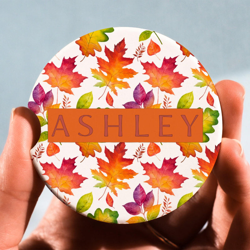 Car Coasters, Autumn Coaster, Personalized Gift, Anniversary Gift, Monogram Coasters, Wedding Gift, Car Accessories, Coasters Sets, CC49