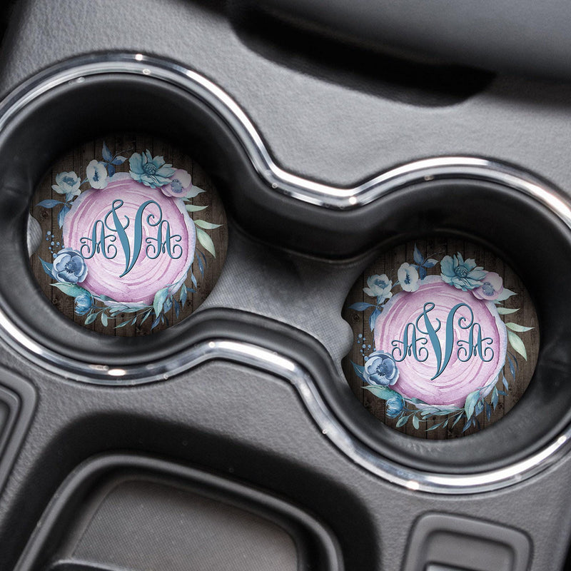 Boho Car Coasters - Cute Custom Coaster Set for Car Decor & Wedding Favors