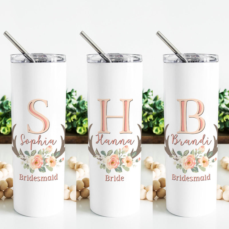Bridesmaid Gift, Skinny Tumbler, Bride Tribe, Bridesmaid Tumbler, Gift for Bridesmaids&