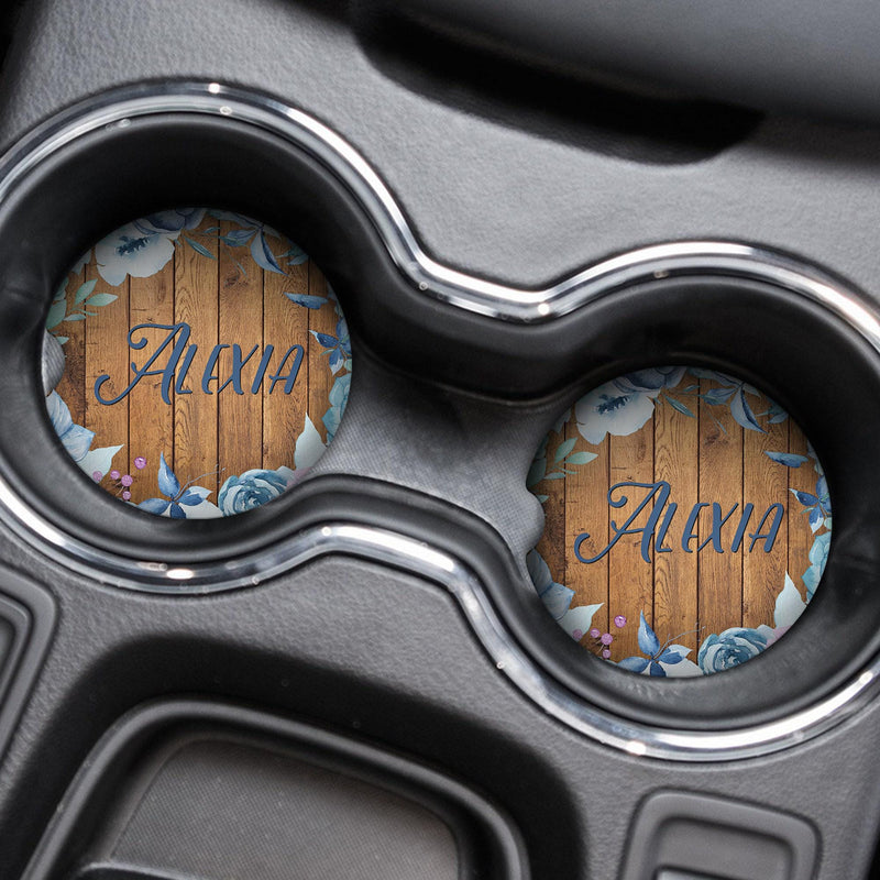 Boho Car Coasters - Cute Custom Coaster Set for Car Decor & Wedding Favors