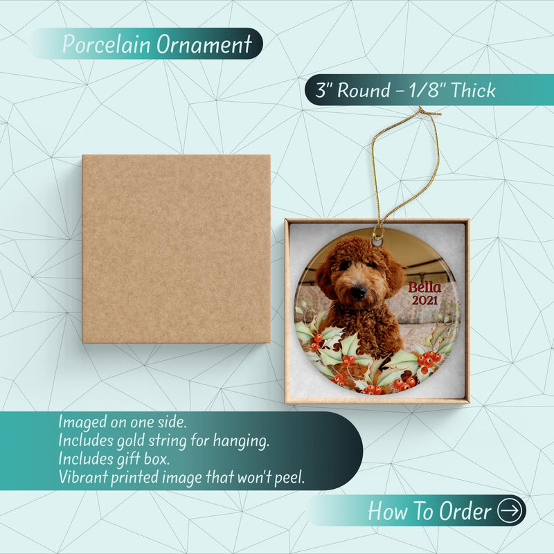 Custom Pet Photo Ornaments: Dog & Cat Memorial Gifts