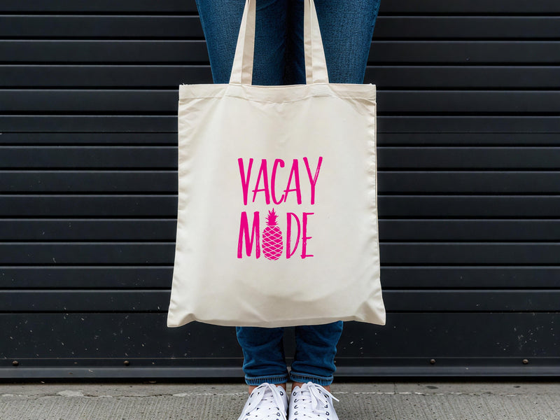 Vacay Mode, Vacation tote, Vacation Bag, Gift for Her, Tote Bag, Nurse Tote, Nurse Monogram, Canvas Tote Bag, Canvas Bag, TG16