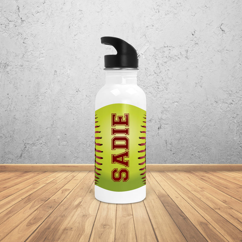 Softball, Softball Gifts, Gift for Her, Softball Water Bottle, Team Gifts, Sports Water Bottle, Softball Team, Softball Player Gift, SZ03