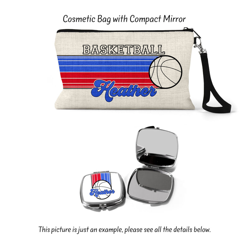 Basketball Team Cosmetic Bag: Personalized Linen Sports Gift