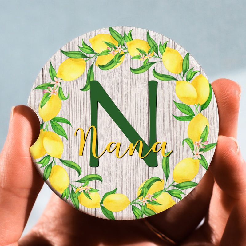 Lemons, Lemon Coasters, Car Coasters, Personalized Coaster, Anniversary Gift, Monogram Coasters, Wedding Gift, Monogrammed Gifts, CC100