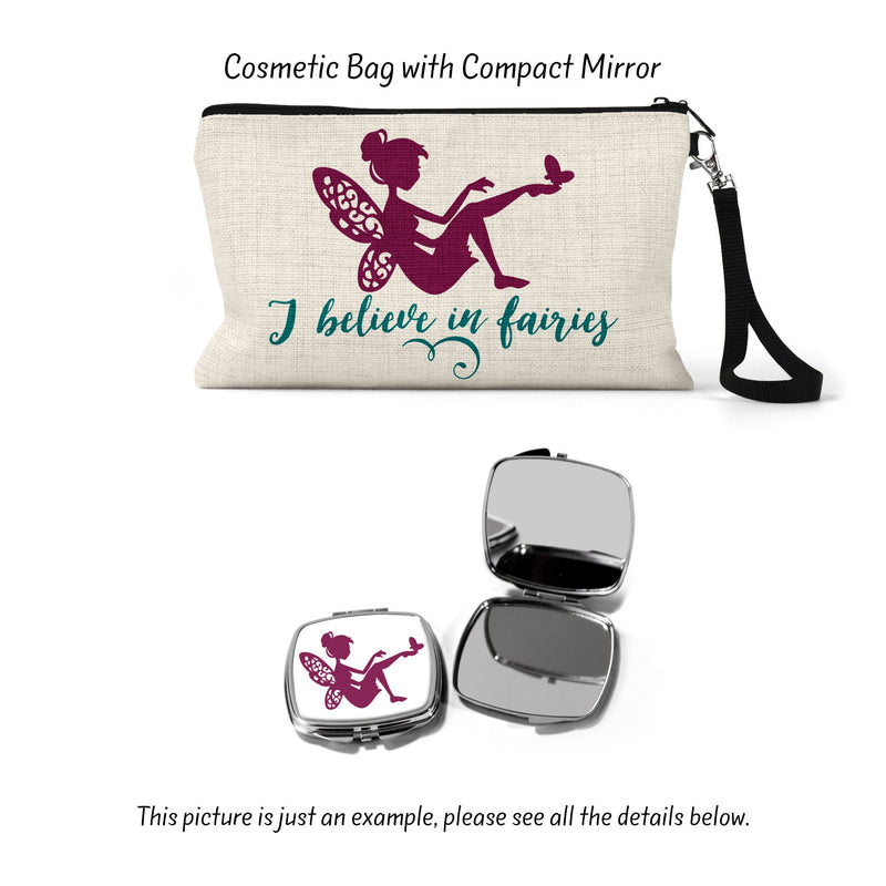 Fairy Linen Cosmetic Bag: Whimsical Travel Makeup Pouch