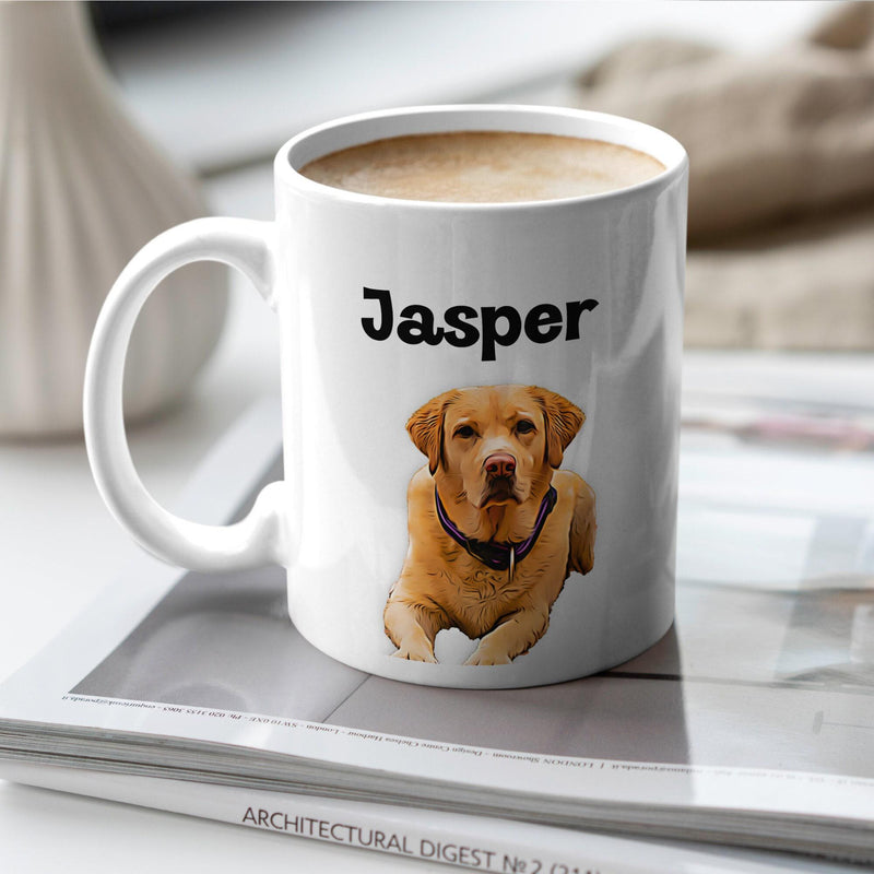 Custom Pet Portrait Mug: Personalized Dog & Cat Lover Gift
