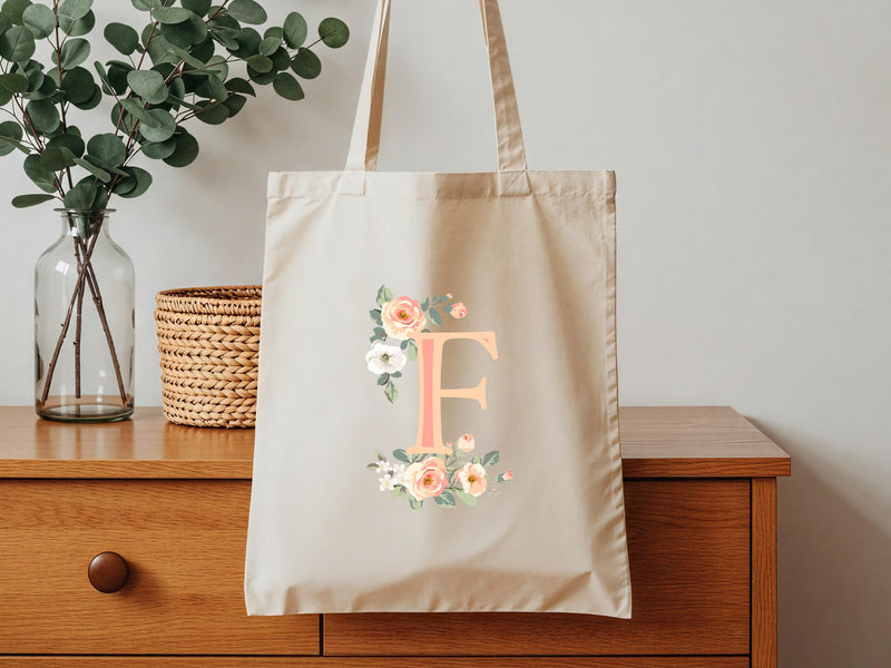 Gift for Her, Tote Bag, Canvas Tote Bag, Canvas Bag, Shoulder Bag, Linen Tote Bag, Bridesmaid Tote, Wedding Tote Bag, Bridesmaid Bag, TG71