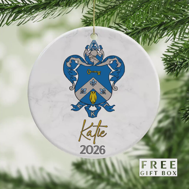 Kappa Kappa Gamma Ornament: Custom Sorority Gift