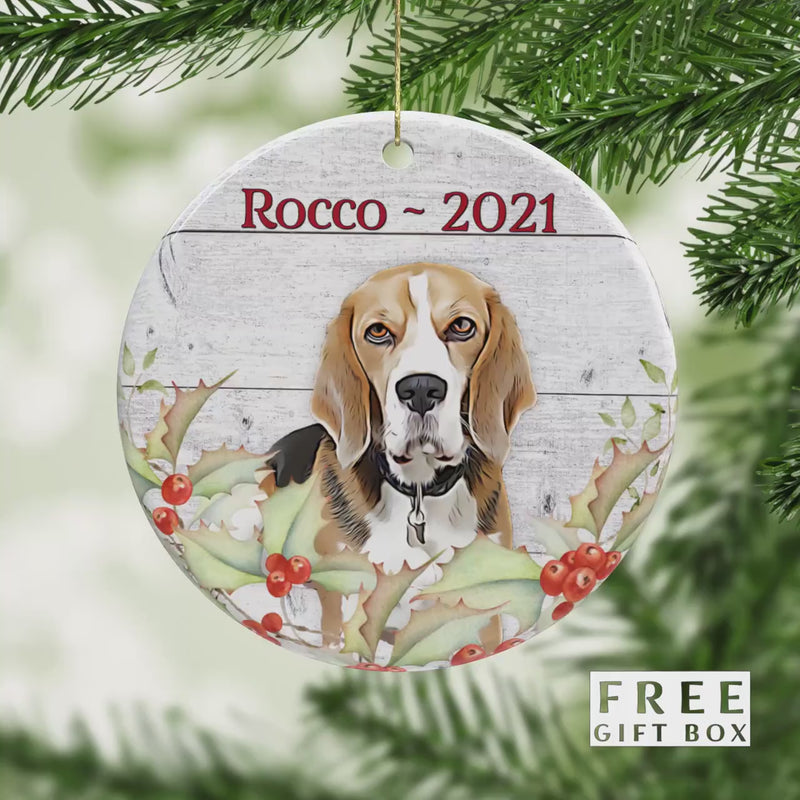 Custom Pet Ornament: Dog & Cat Memorial Keepsake