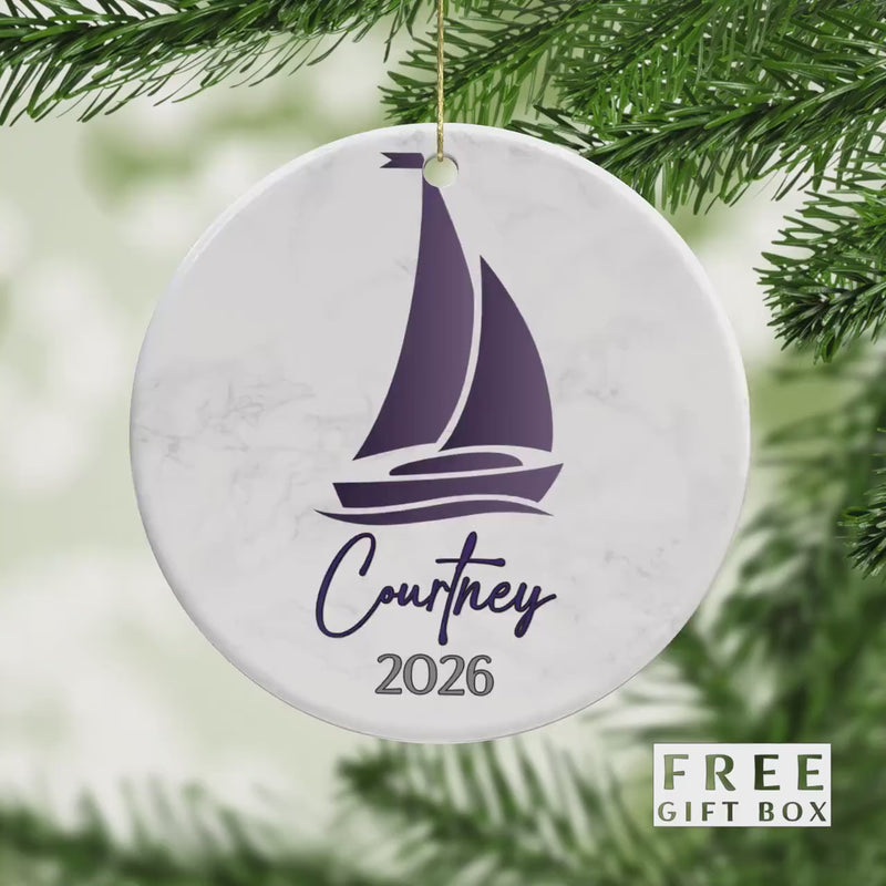 Tri Sigma Sorority Ornament: Custom Porcelain Greek Gift