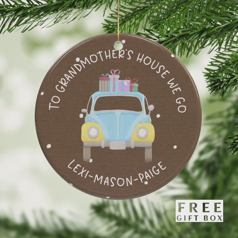 Promoted to Grandma Personalized Christmas Ornament: A Memorable Gift From Grandkids