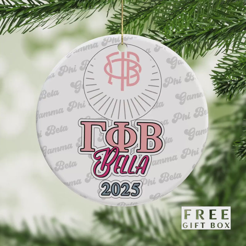 Gamma Phi Beta Sorority Ornament: Custom College Merch for Big Little Sorority Gifts