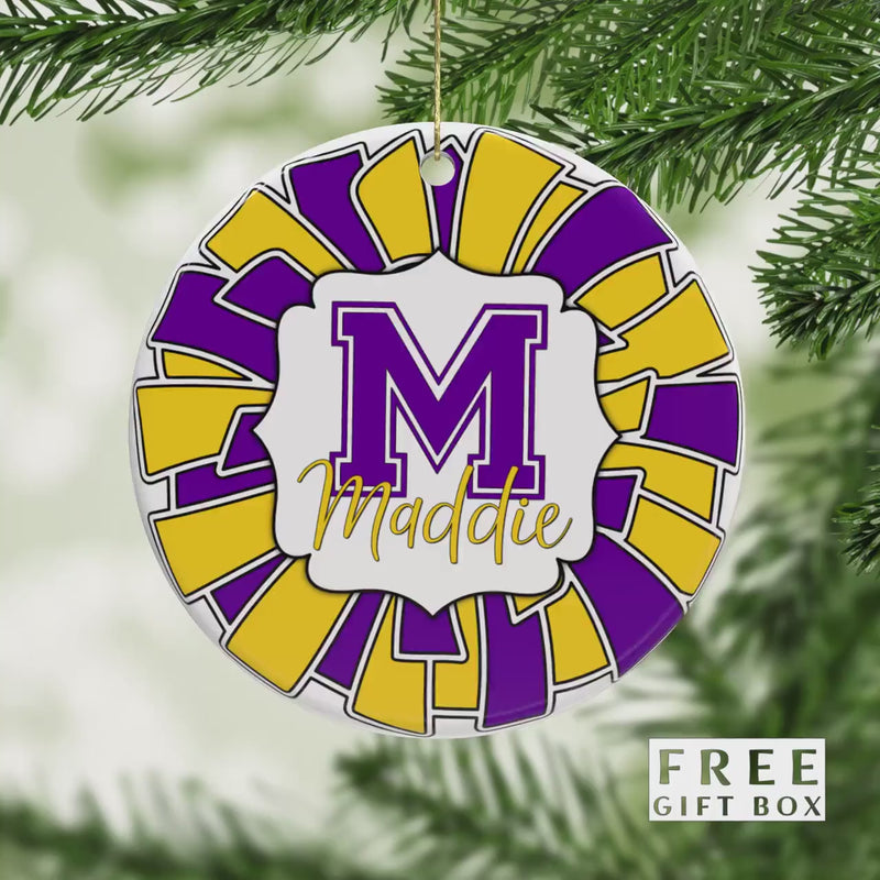 Cheerleader Ornament - Class of 2026 Graduation & Christmas Keepsake