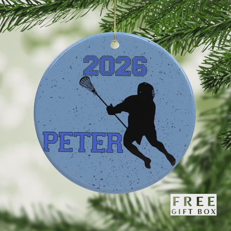 Lacrosse Graduation Christmas Ornaments - Senior & Coach Gift