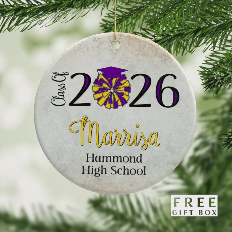 Cheerleader Ornament - Perfect Graduation & Christmas Gift
