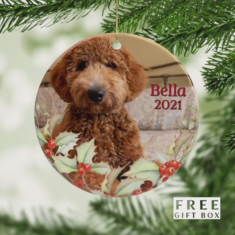 Custom Pet Photo Ornaments: Dog & Cat Memorial Gifts