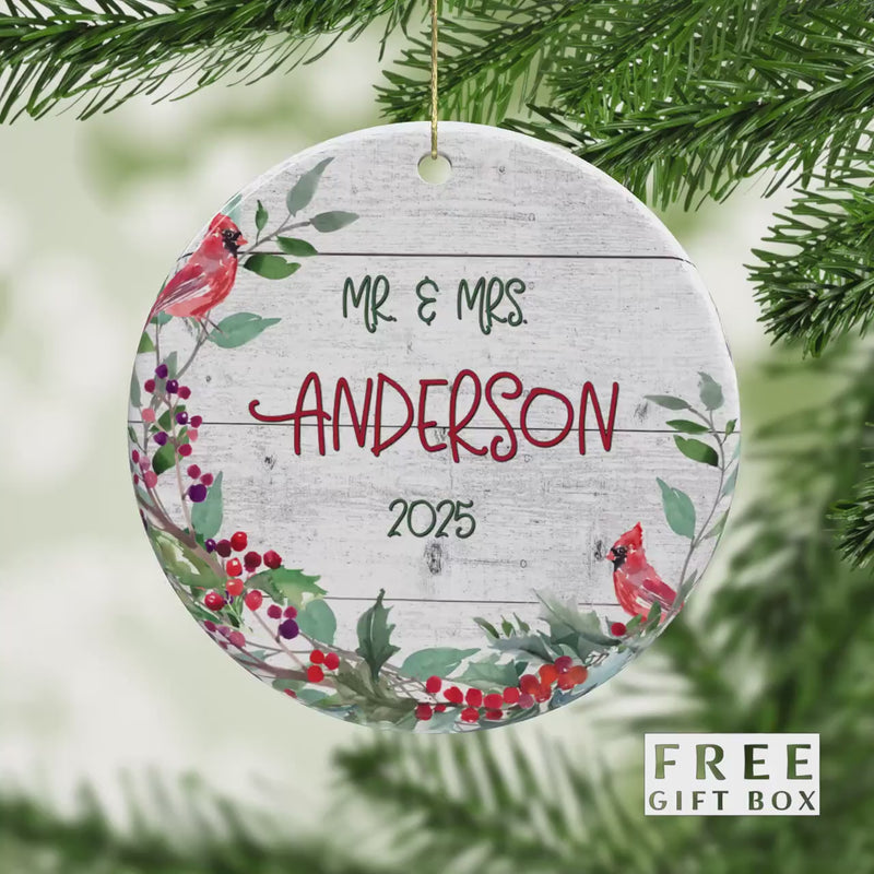 Our First Christmas Engaged Ornament - Couples & Family Christmas Tree Keepsake