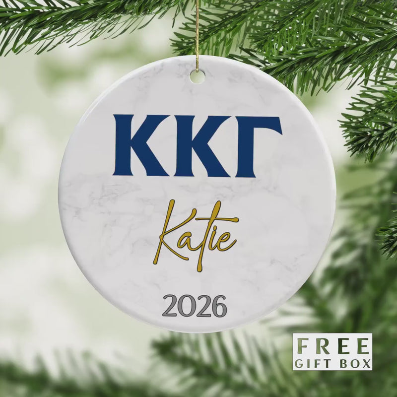 Kappa Kappa Gamma Ornament: Custom Sorority Gift