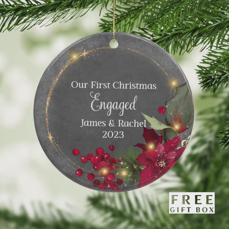 Personalized First Christmas Name Ornament - The Ultimate Newlywed and Engagement Gift