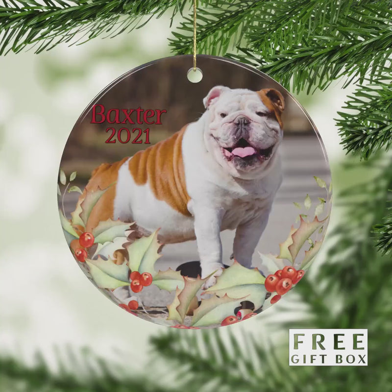 Custom Pet Photo Ornaments: Dog & Cat Memorial Gifts