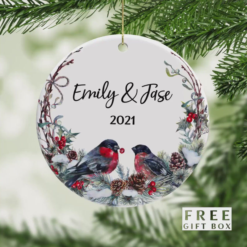 Our First Christmas Engaged Ornament - Couples & Family Christmas Tree Keepsake