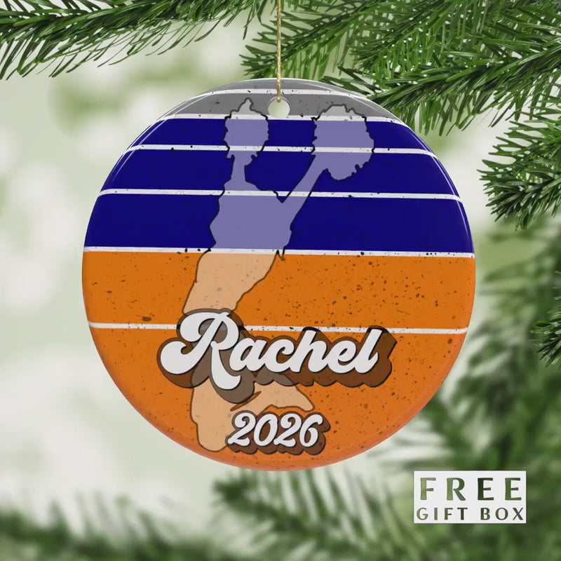 Cheerleader Ornament - Class of 2026 Graduation & Christmas Keepsake