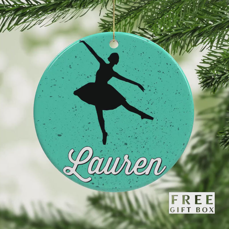 Ballet Ballerina Ornament - Personalized Name Dance Gift