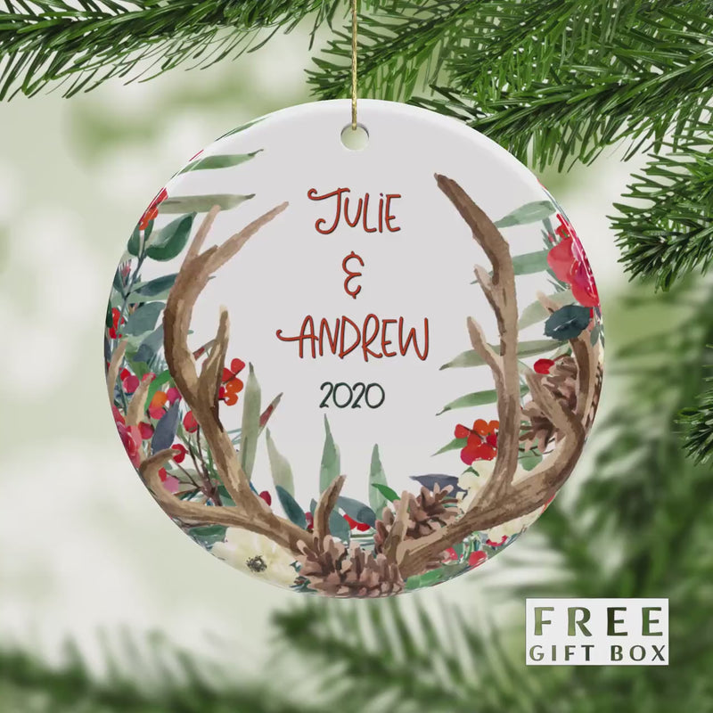 Our First Christmas Engaged Ornament - Couples & Family Christmas Tree Keepsake