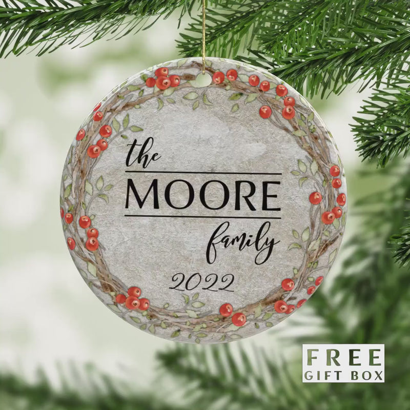 Our First Christmas Keepsake - Custom Wedding Ornament for Newlyweds