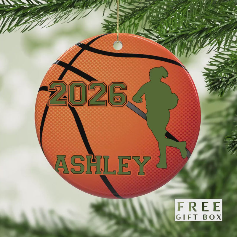 Girl Basketball Ornament: Unique Graduation & Holiday Gift
