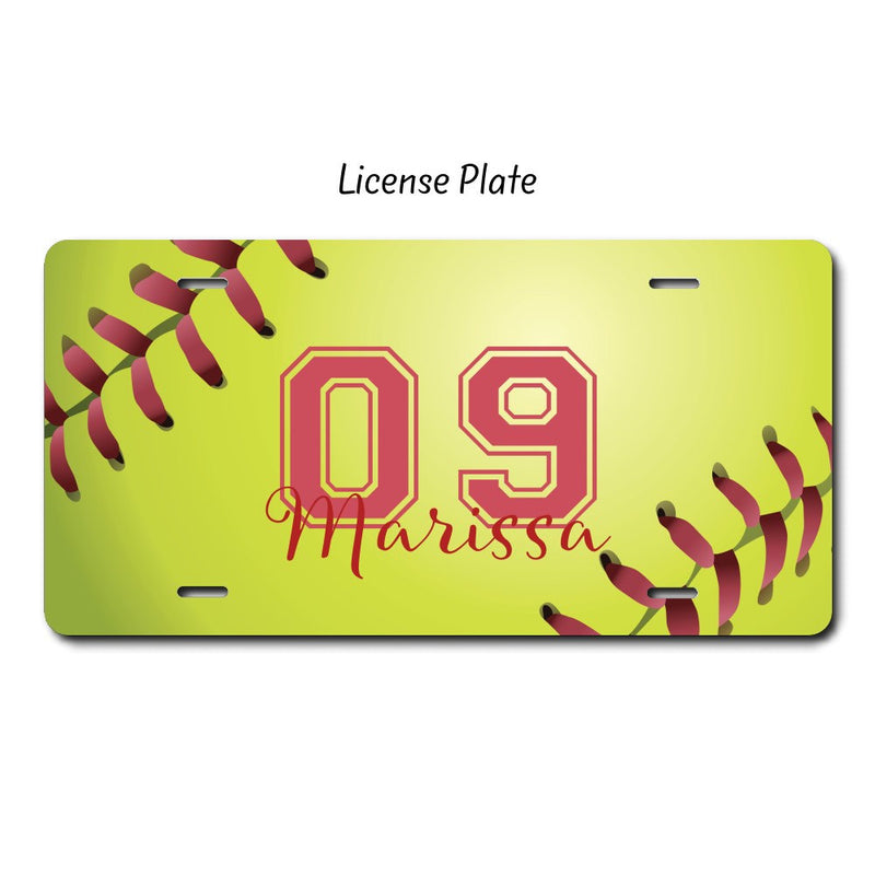 Softball License Plate, SL02