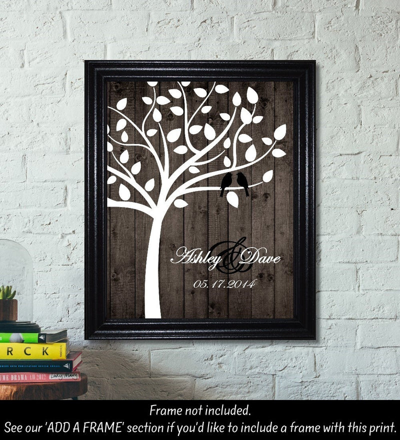 Wedding Gift, Anniversary Gift, Home Decor, Housewarming Gift, Wedding Tree Print, Family Tree Print, Family Dates, Family Established Sign