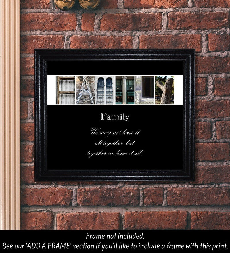 Family Quote Print, Family Quote, Inspirational Sign, Family Sign, Alphabet Photography, Inspirational Quote - The Letter Gift Shop