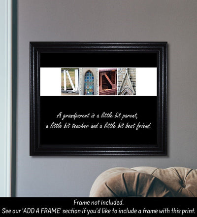 Nana Quote Print, Grandmother Gift, Nana Sign, Nana Quote, Alphabet Art Photography, Inspirational Sign, Inspirational Quote - The Letter Gift Shop