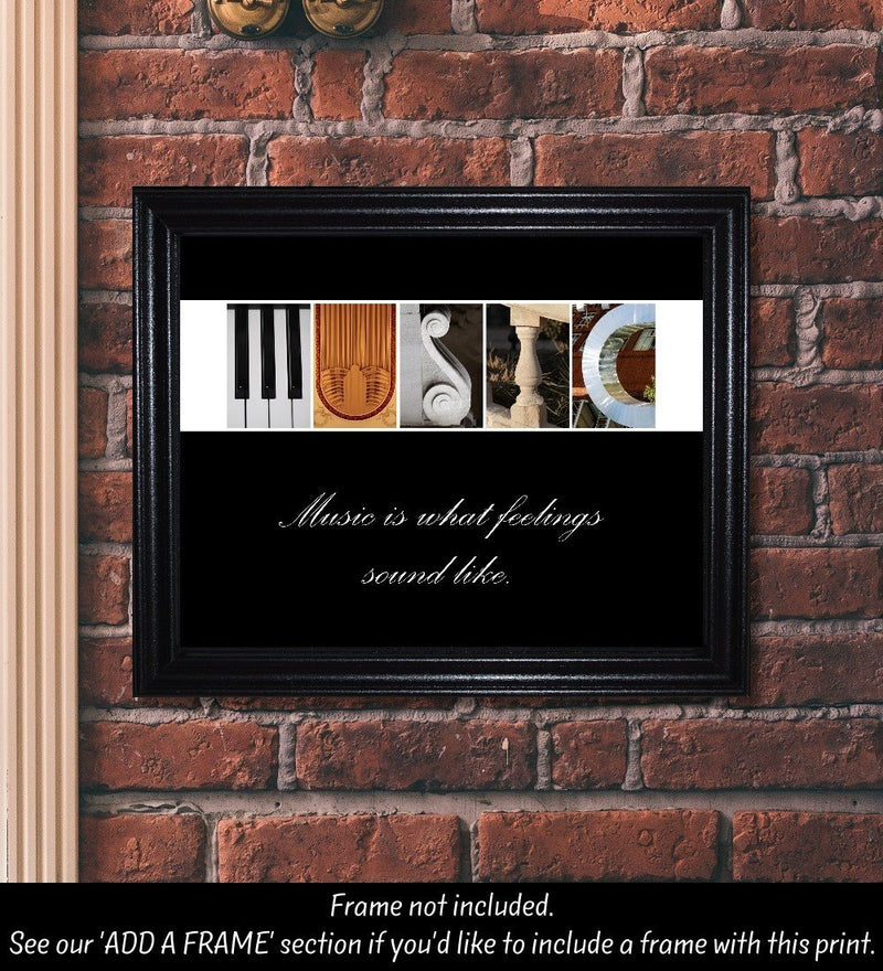Music Quote Print, Music Gift, Music Sign, Music Quote, Alphabet Art Photography, Inspirational Sign, Inspirational Quote - The Letter Gift Shop
