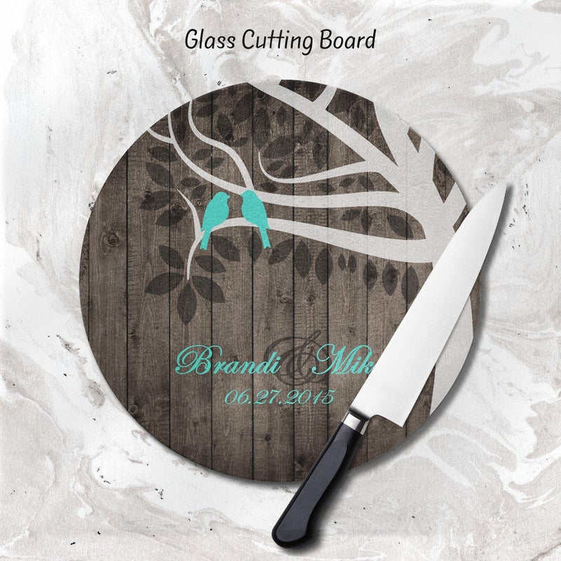 Personalized Cutting Board, Glass Cutting Board, Wedding Gift, Anniversary Gift, Housewarming Gift, Chopping board, Kitchen Decor