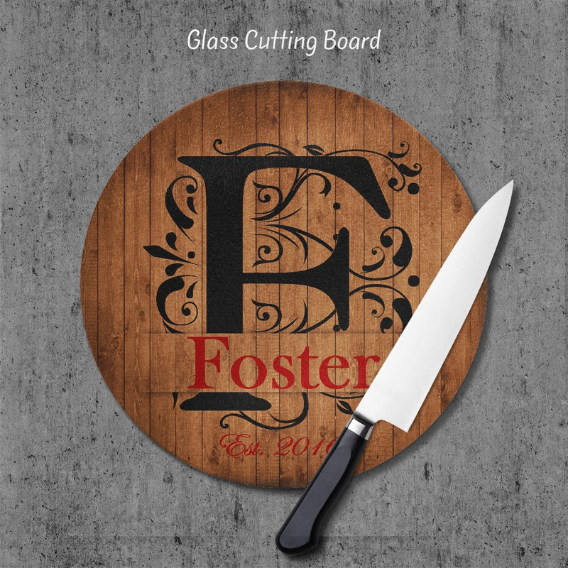 Personalized Cutting Board, Wedding Gift, Glass Cutting Board, Anniversary Gift, Housewarming Gift, Chopping board, Kitchen Decor