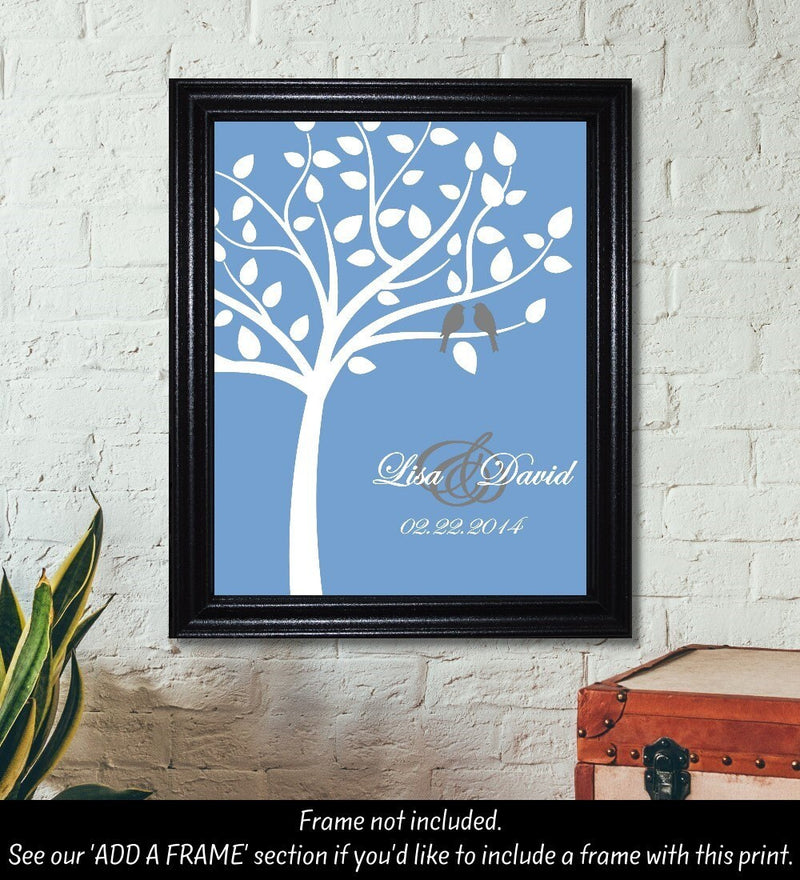 Wedding Tree Print, Family Tree Print, Wedding Sign, Wedding Gift, Print for Couples, Bridal Shower Gift, Anniversary Gift, Wedding Date