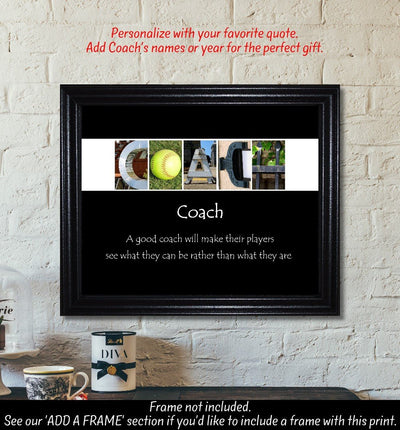 Softball Coach Gift, Softball Gift, Softball Coach Print, Coach Print, Coach Sign, Coach Gift, Inspirational Quote, Softball - The Letter Gift Shop