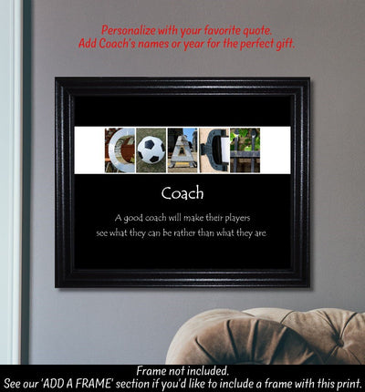 Soccer Coach Print, Coach Print, Coach Sign, Alphabet Letter Art, Coach Gift, Soccer Coach Gift, Inspirational Quote, Soccer - The Letter Gift Shop