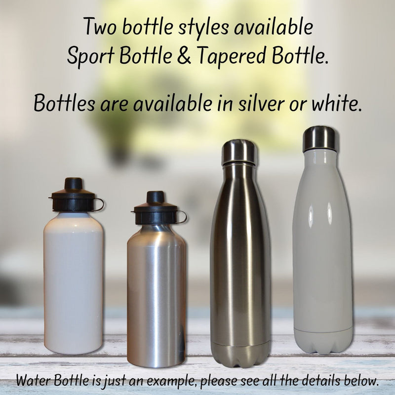 Music Gift, Gift for Her, Music Water Bottle, Personalized Water Bottle, Sports Water Bottle, Custom Water Bottle, DB08