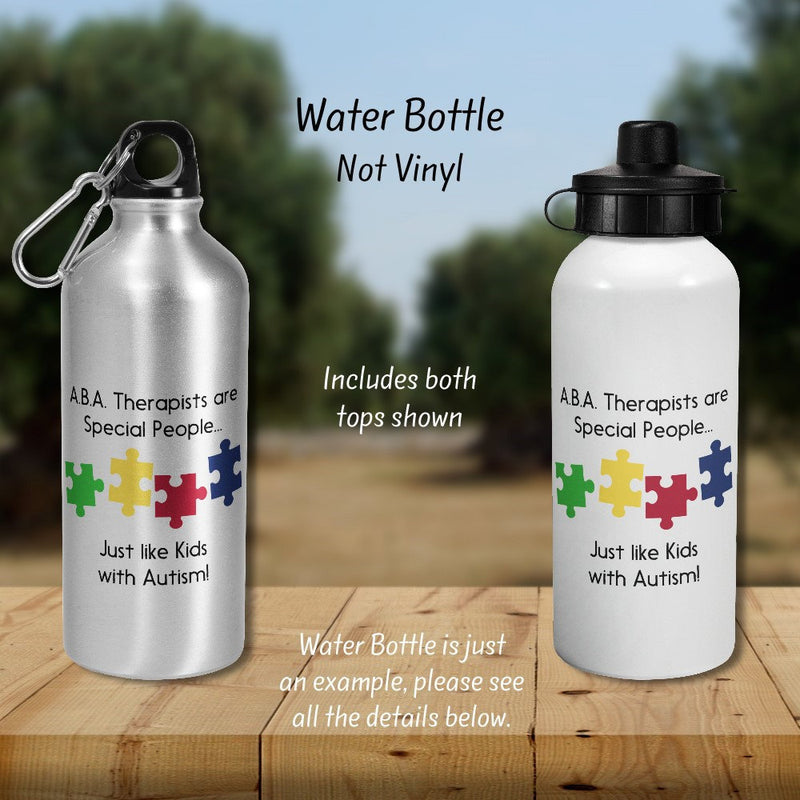 ABA Therapist, Therapist Gift, Autism, Custom Water Bottle, Personalized Water Bottle, Water Bottle, Therapist, DB05