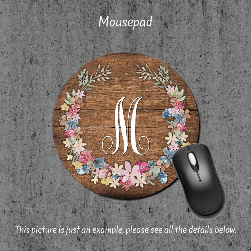 Floral Personalized Mousepad, Mouse Pad, MP60